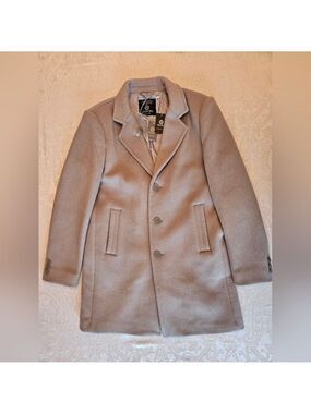 Men's 100% Pure Wool Coat, Grey, Snover, Large, 40, NWT